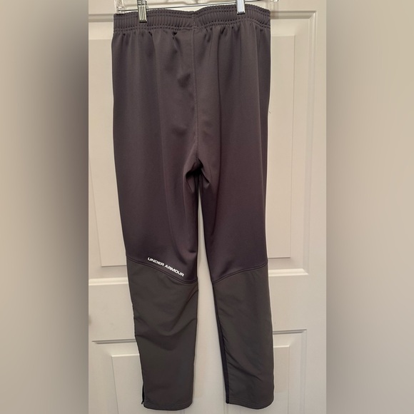 🔥 Under Armour Youth Boys XL Two-Tone Gray Athletic Pants with Ankle Zippers - Picture 5 of 6